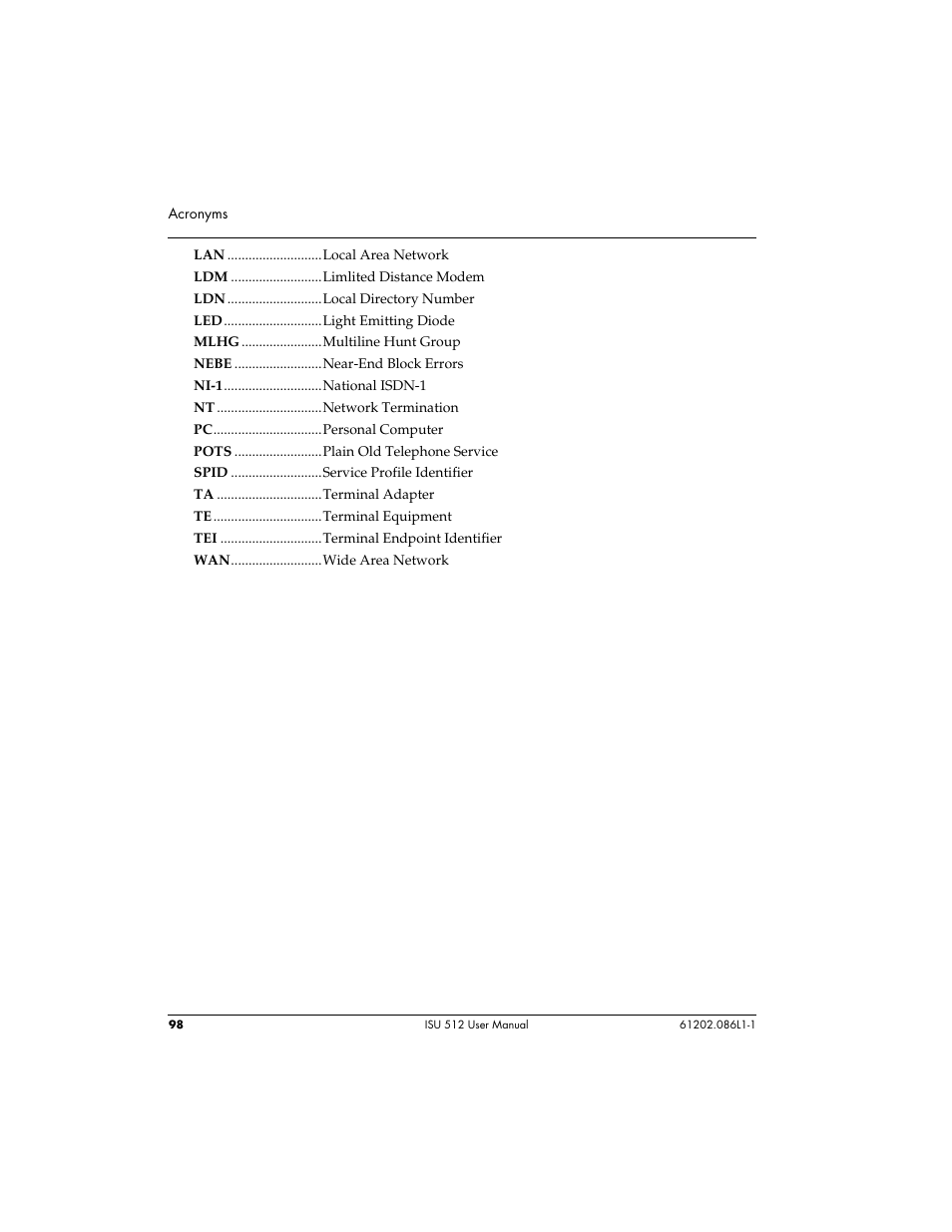 ADTRAN ISU 512 User Manual | Page 114 / 129
