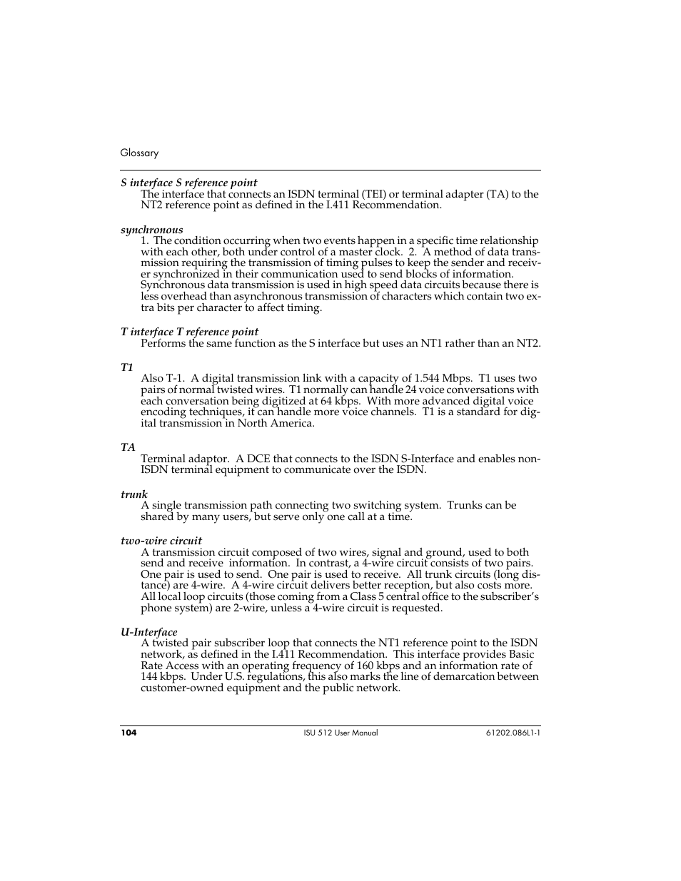 ADTRAN ISU 512 User Manual | Page 120 / 129