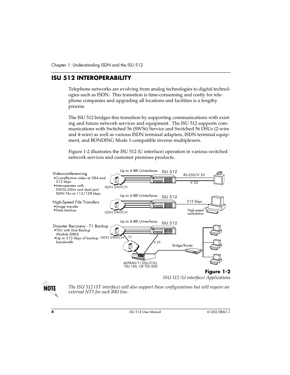 Isu 512 interoperability | ADTRAN ISU 512 User Manual | Page 20 / 129