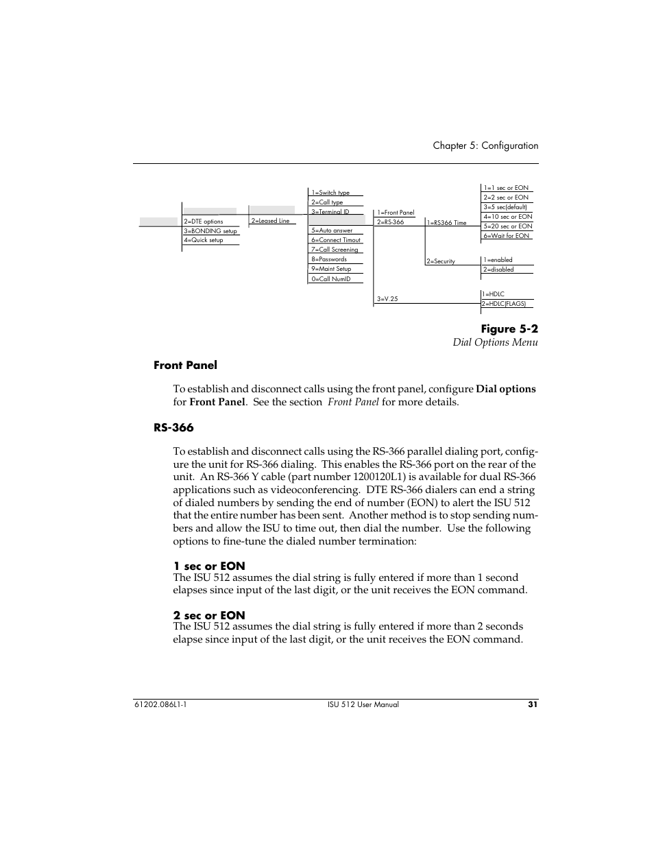 Chapter 5: configuration | ADTRAN ISU 512 User Manual | Page 47 / 129
