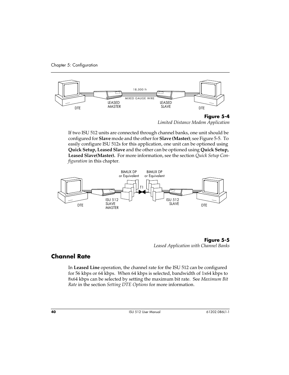 Channel rate | ADTRAN ISU 512 User Manual | Page 56 / 129