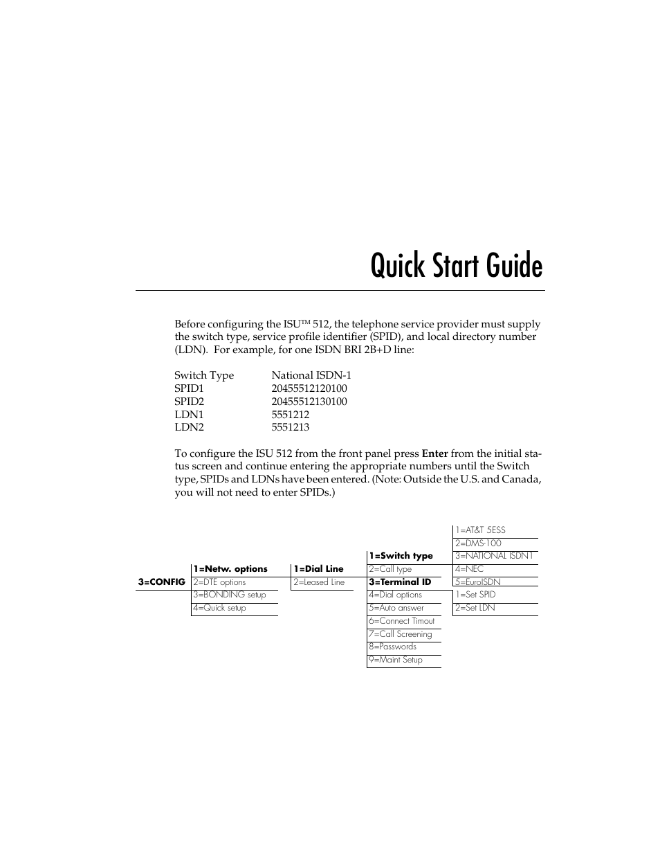 Quick start guide | ADTRAN ISU 512 User Manual | Page 7 / 129
