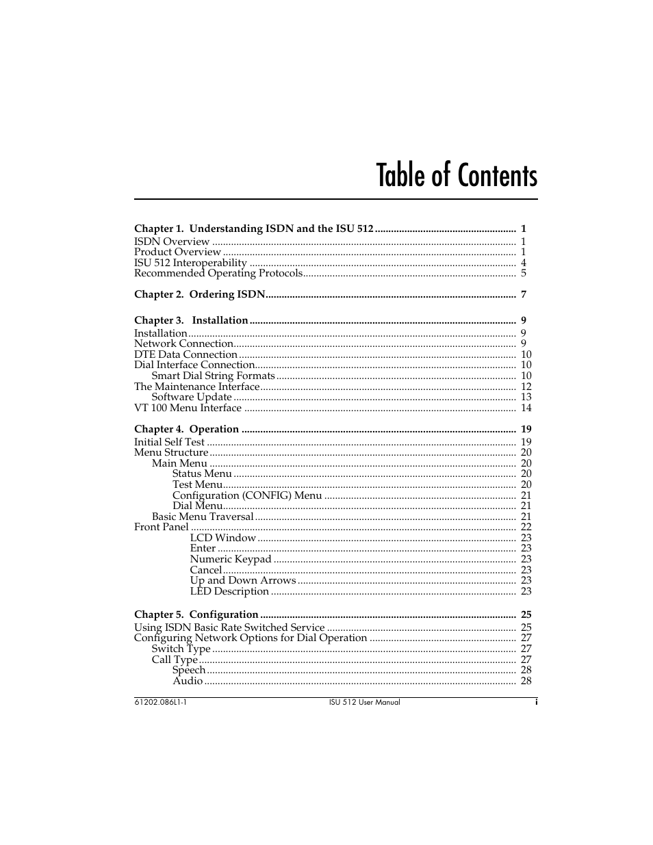 ADTRAN ISU 512 User Manual | Page 9 / 129