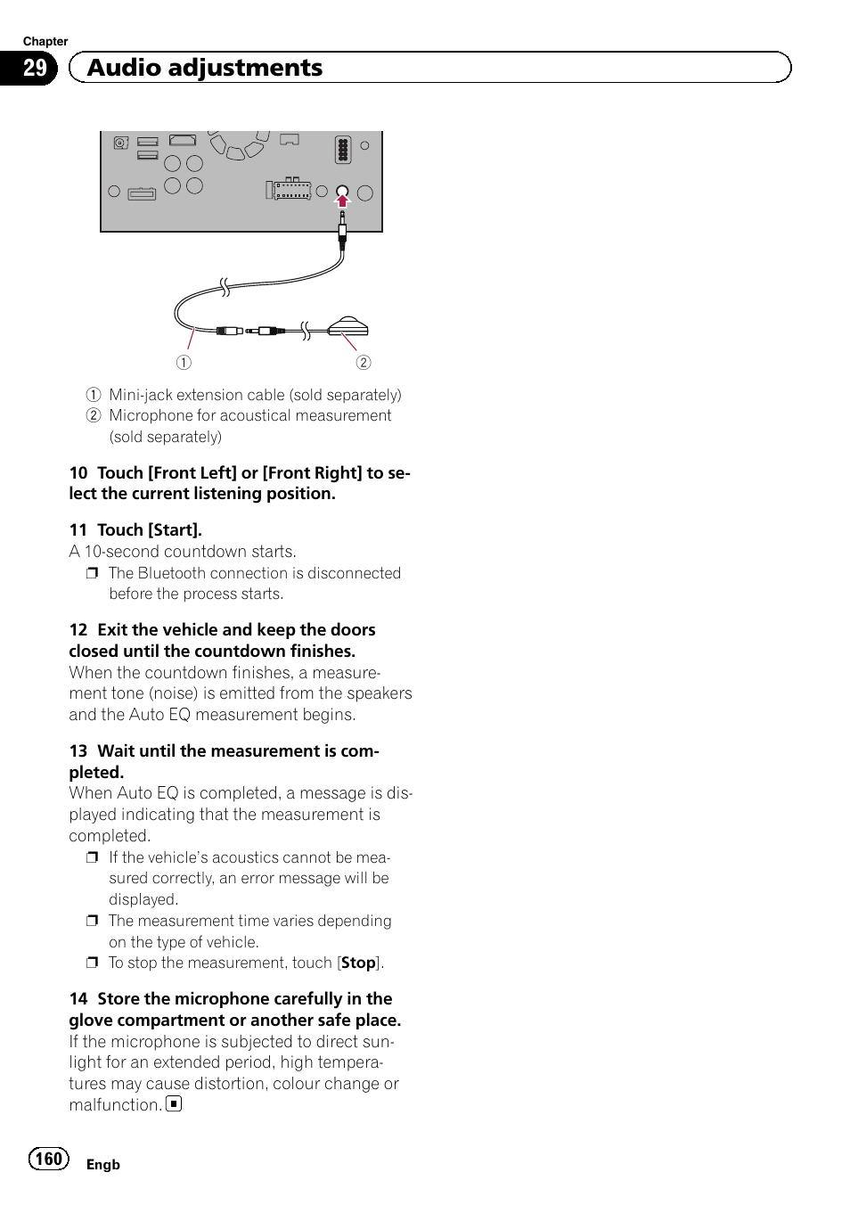 29 audio adjustments | Pioneer AVIC-F860BT User Manual | Page 160 / 216