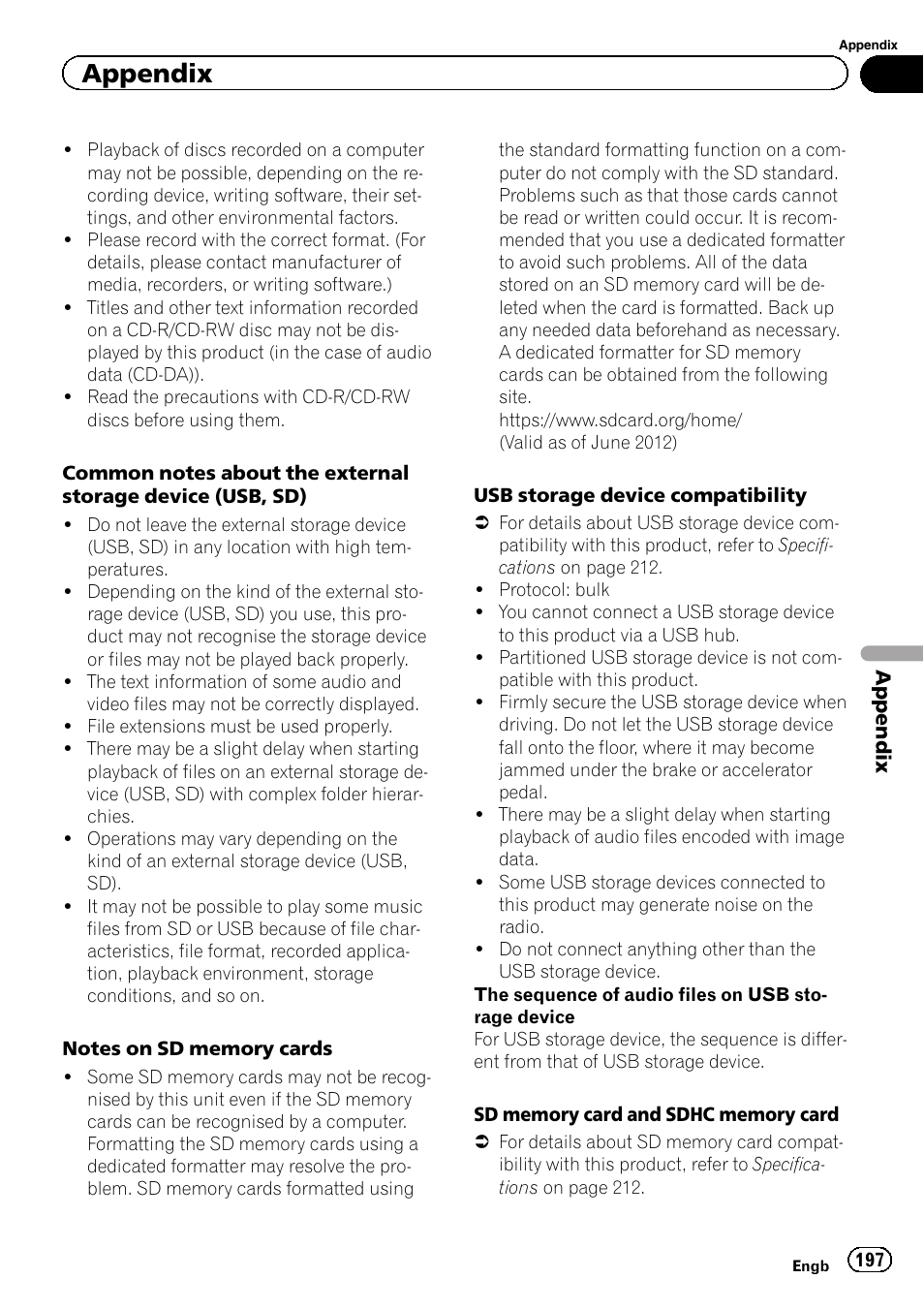 Appendix | Pioneer AVIC-F860BT User Manual | Page 197 / 216