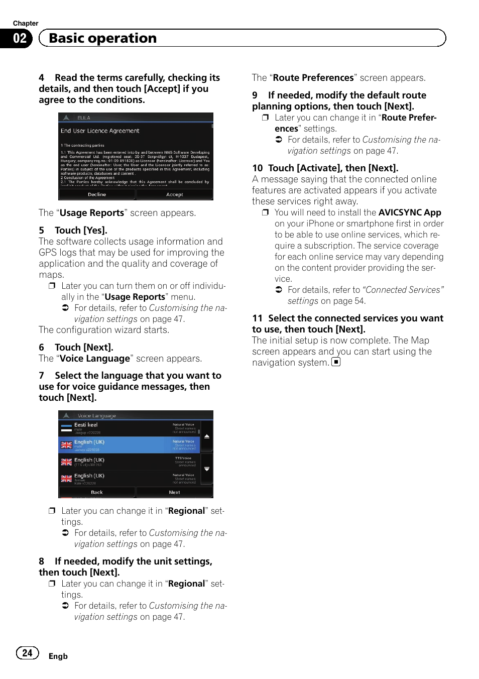 02 basic operation | Pioneer AVIC-F860BT User Manual | Page 24 / 216