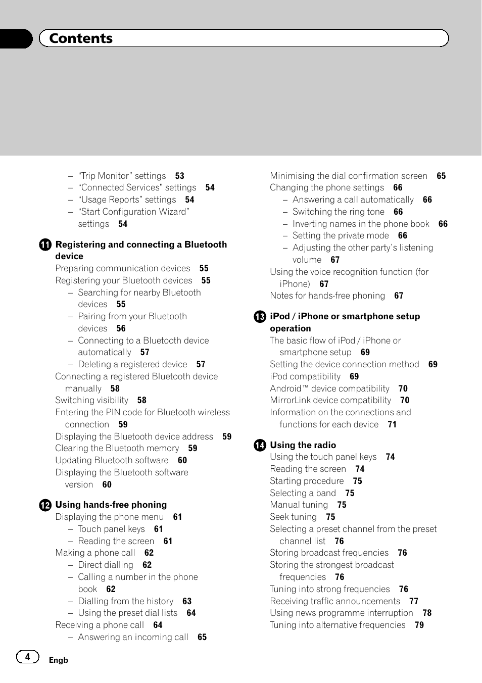 Pioneer AVIC-F860BT User Manual | Page 4 / 216