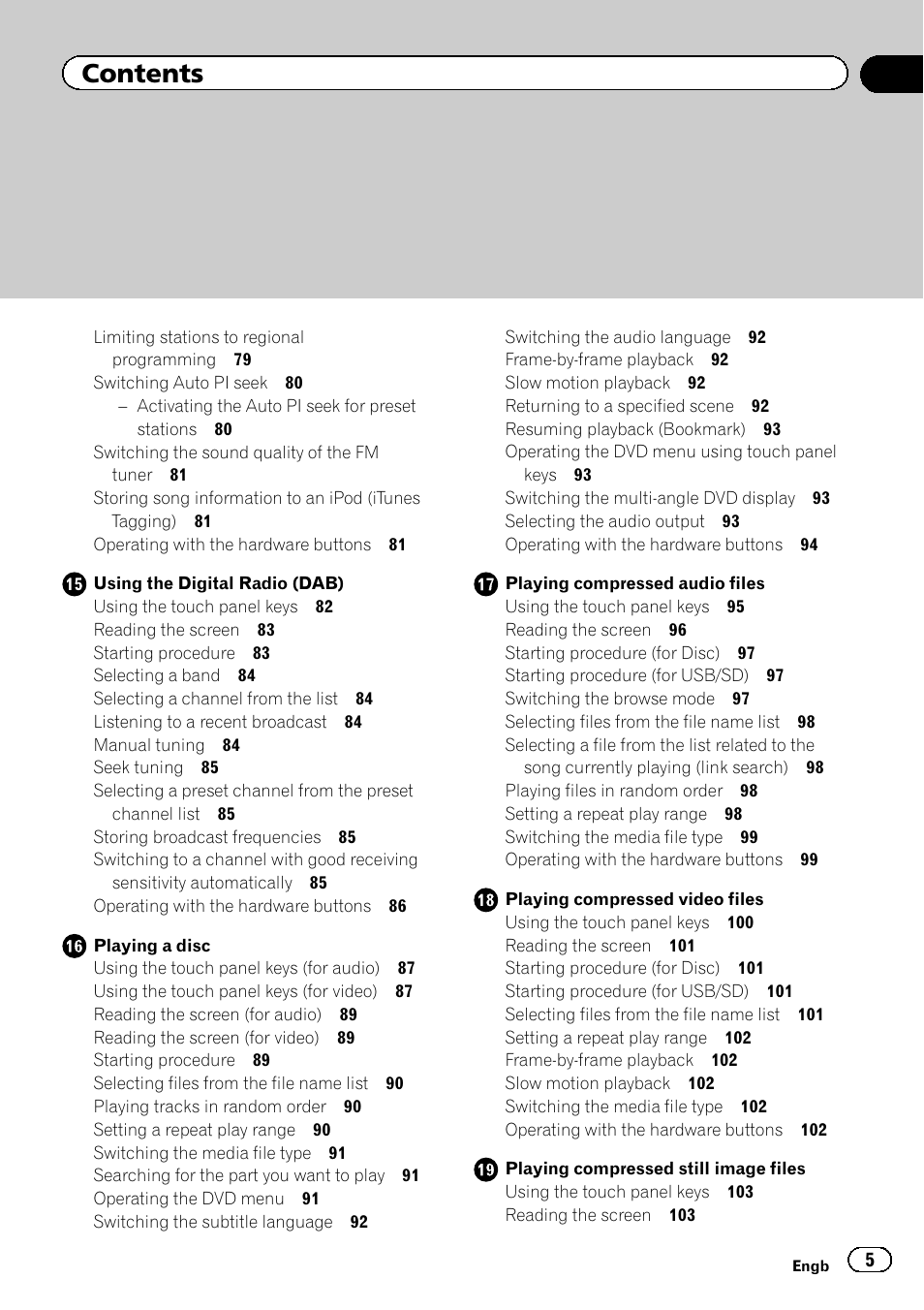 Pioneer AVIC-F860BT User Manual | Page 5 / 216