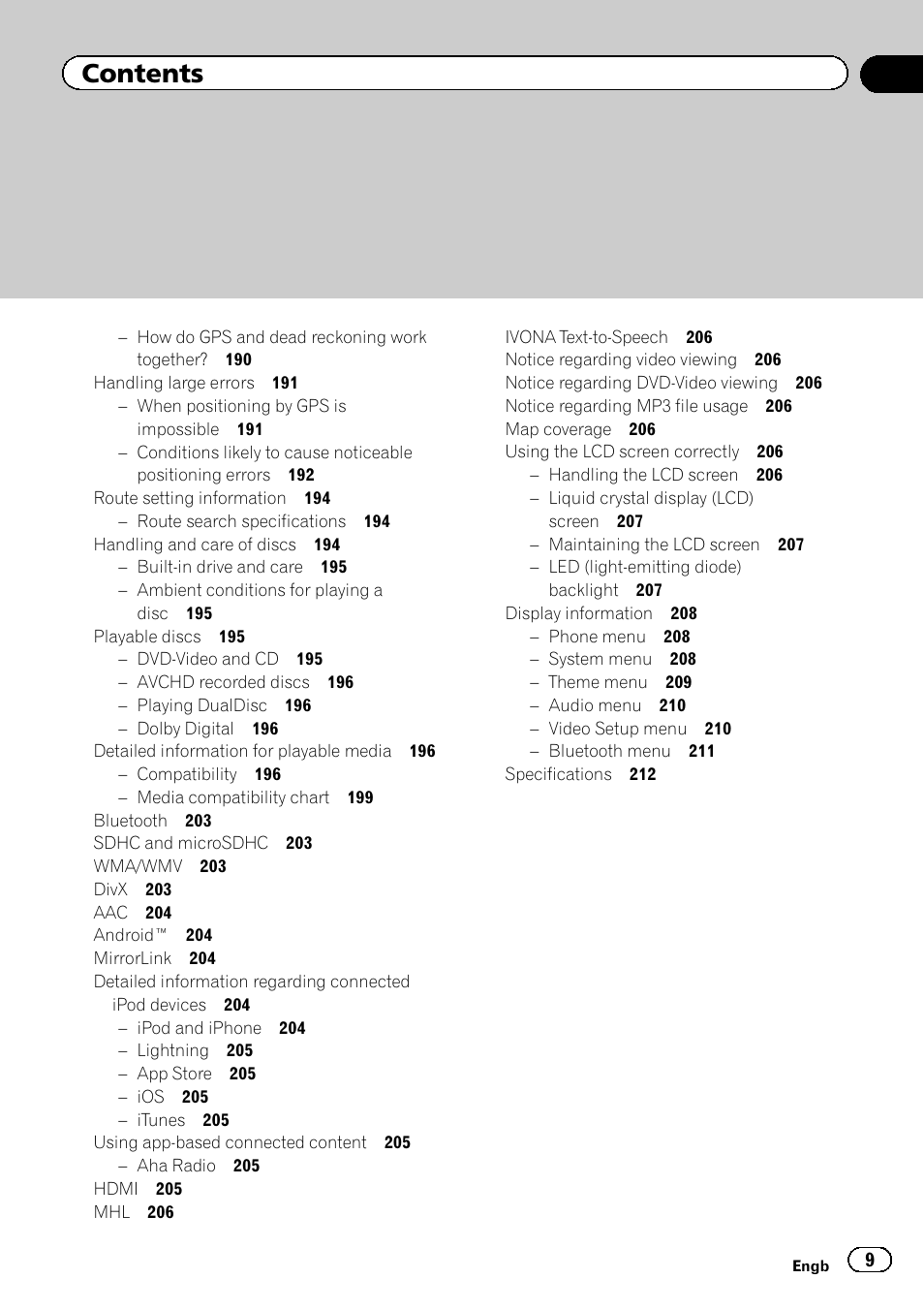 Pioneer AVIC-F860BT User Manual | Page 9 / 216