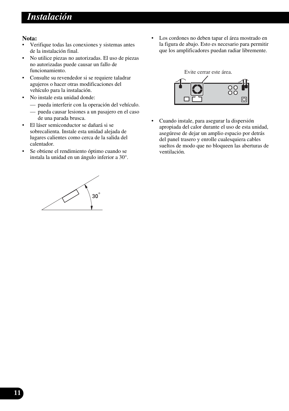 Instalación | Pioneer DVH-P5900MP User Manual | Page 26 / 85