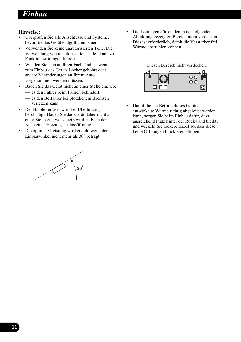 Einbau | Pioneer DVH-P5900MP User Manual | Page 40 / 85