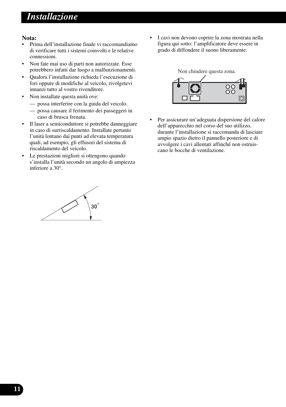 Installazione | Pioneer DVH-P5900MP User Manual | Page 68 / 85
