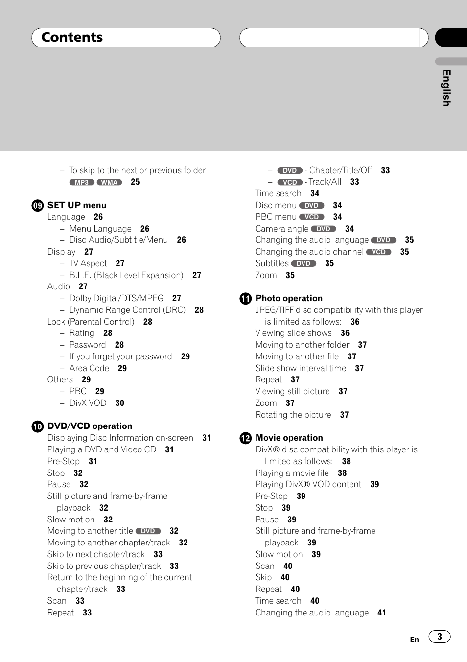 Pioneer DVH-3900MP User Manual | Page 3 / 112