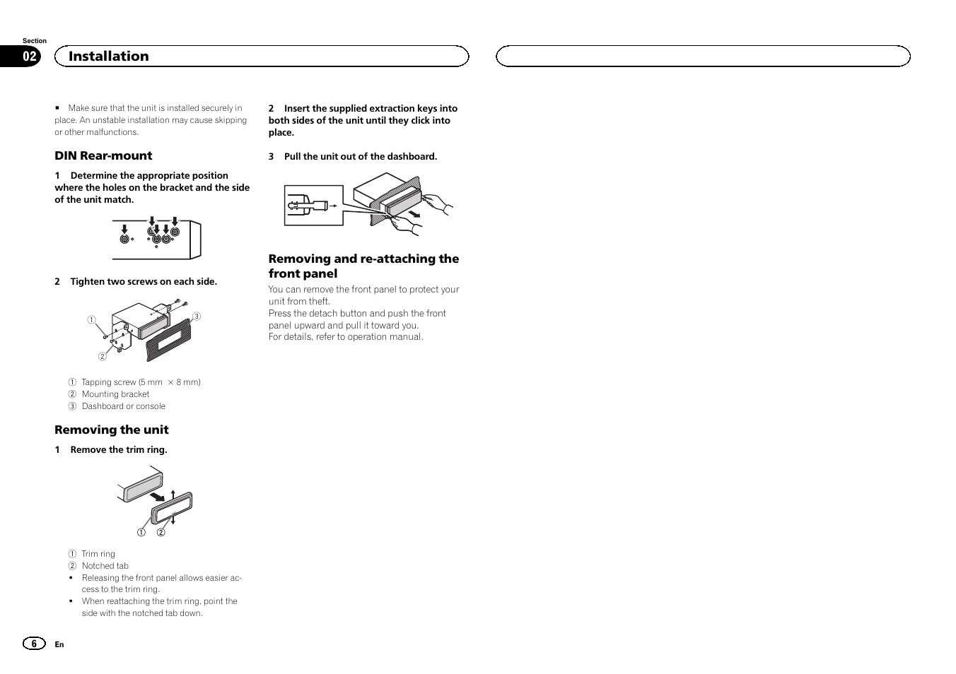 Installation | Pioneer DVH-340UB User Manual | Page 6 / 40