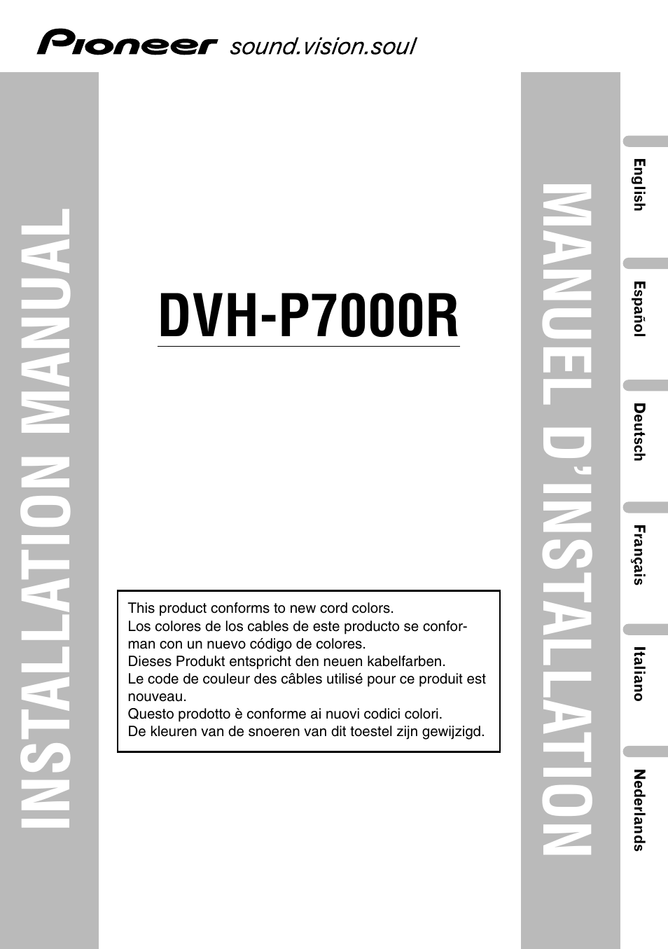 Pioneer DVH-P7000R User Manual | 76 pages