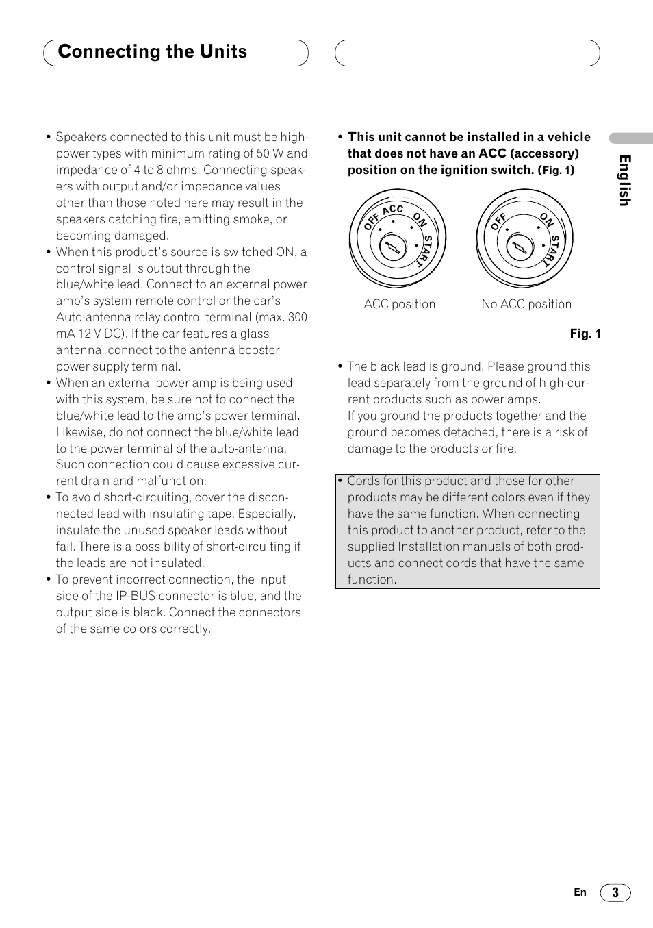 Connecting the units | Pioneer DVH-P7000R User Manual | Page 3 / 76