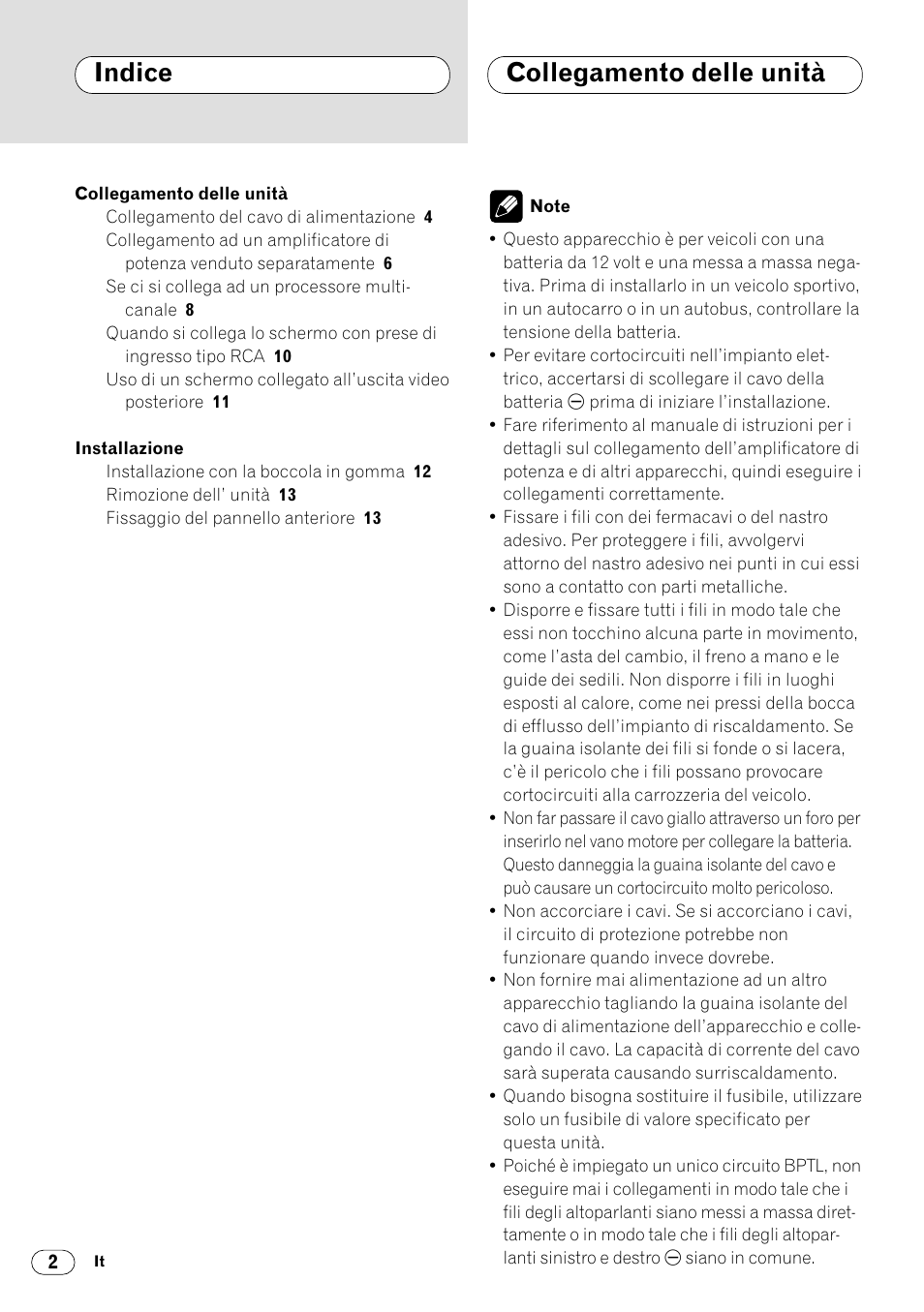 Indice collegamento delle unità | Pioneer DVH-P7000R User Manual | Page 50 / 76
