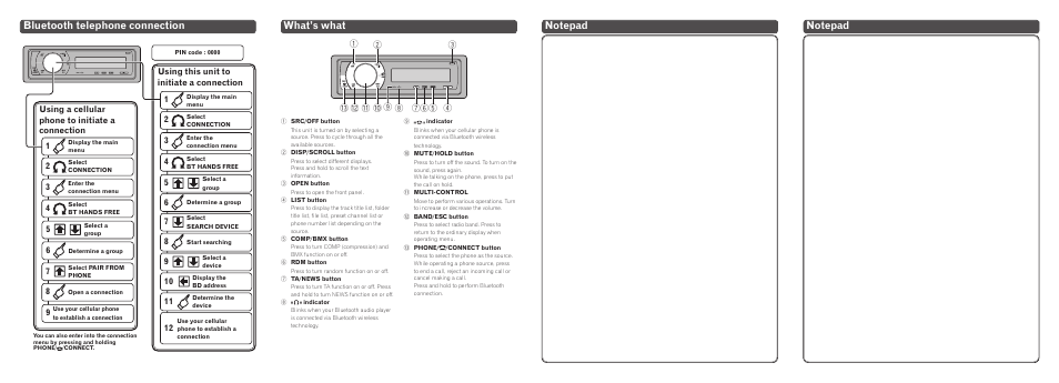 Pioneer DEH-600BT User Manual | Page 2 / 2