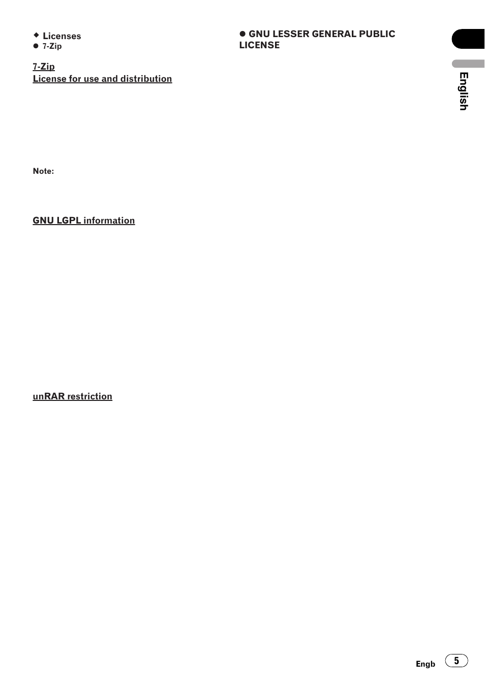 English | Pioneer AVIC-F9110BT User Manual | Page 5 / 108