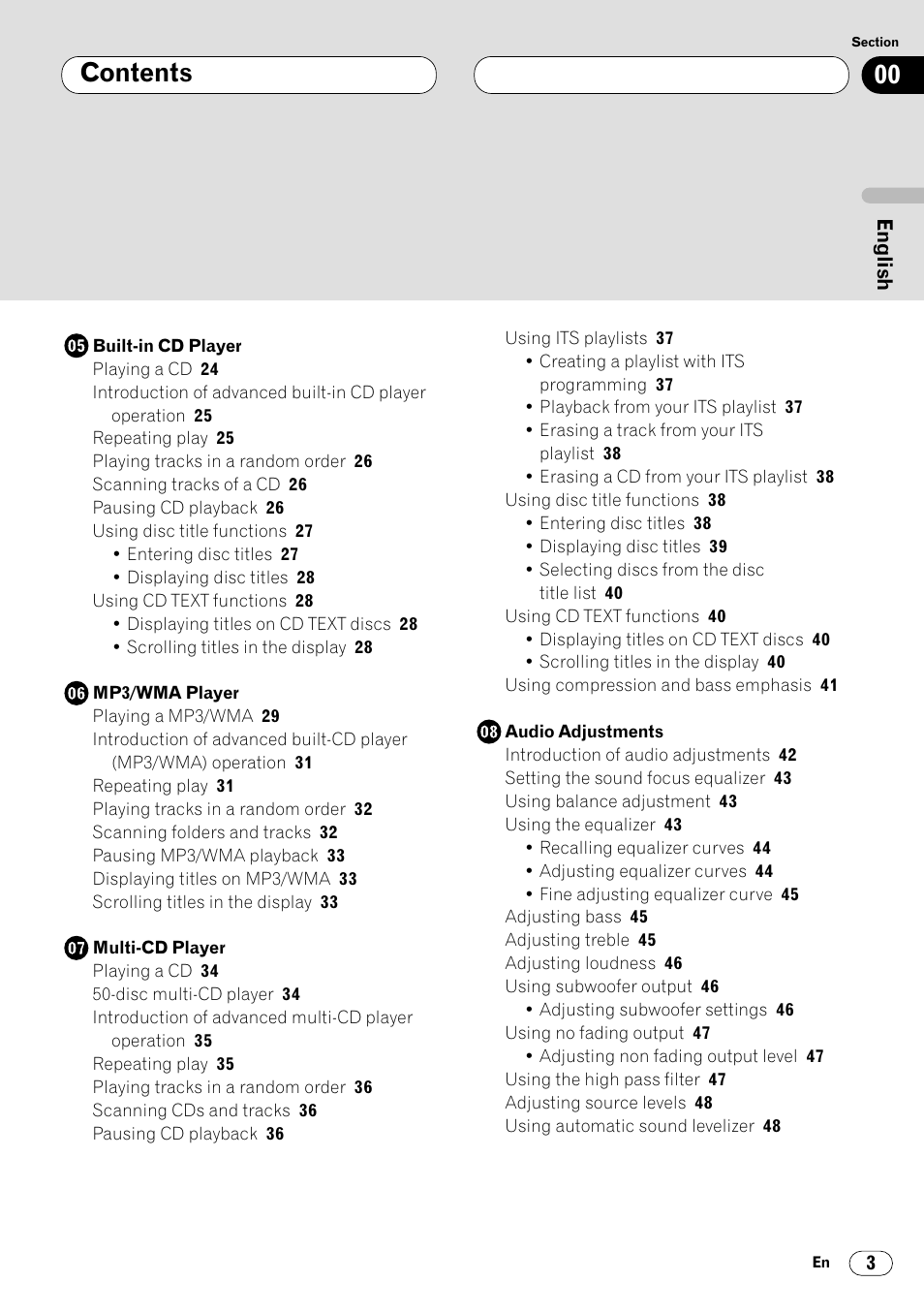 Pioneer DEH-P8400MP User Manual | Page 3 / 132
