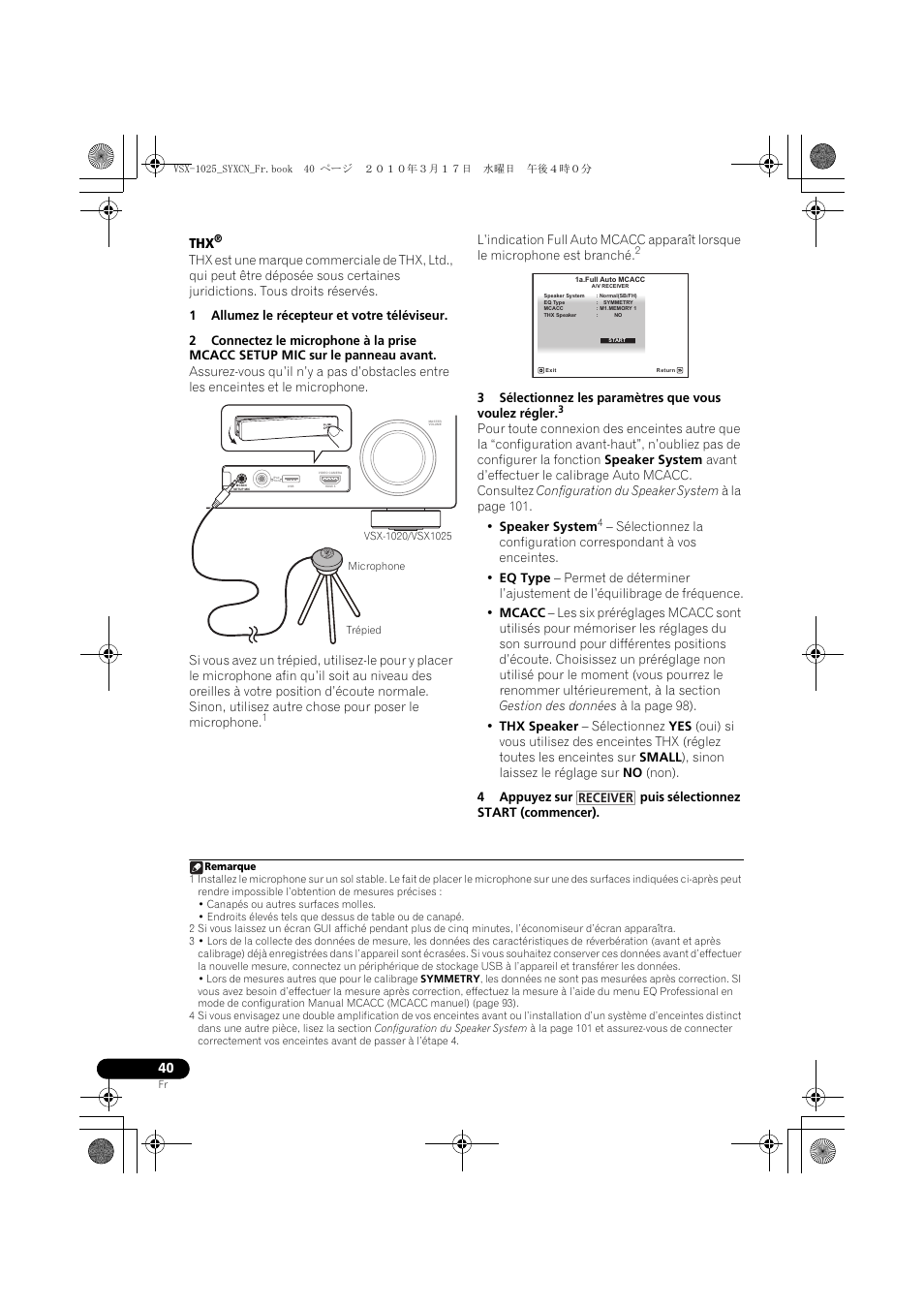 1 allumez le récepteur et votre téléviseur, 4 appuyez sur puis sélectionnez start (commencer) | Pioneer VSX-920-K User Manual | Page 172 / 400