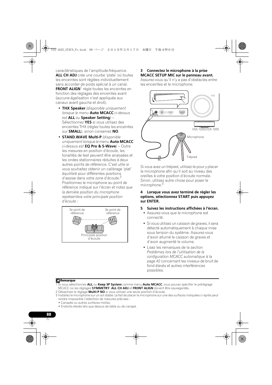 2e point de référence, 5 suivez les instructions affichées à l’écran | Pioneer VSX-920-K User Manual | Page 220 / 400
