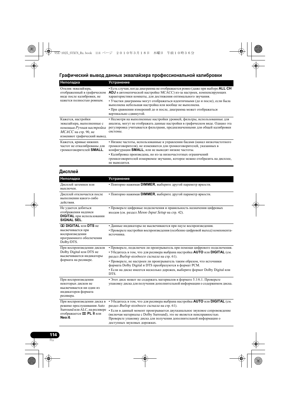 Дисплей | Pioneer VSX-920-K User Manual | Page 378 / 400