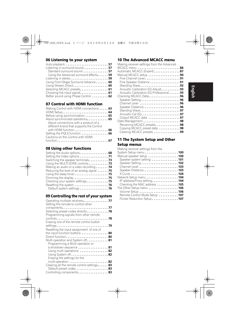 Pioneer VSX-920-K User Manual | Page 5 / 400