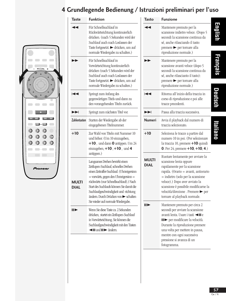 English français deutsch italiano | Pioneer DV-737 User Manual | Page 57 / 156