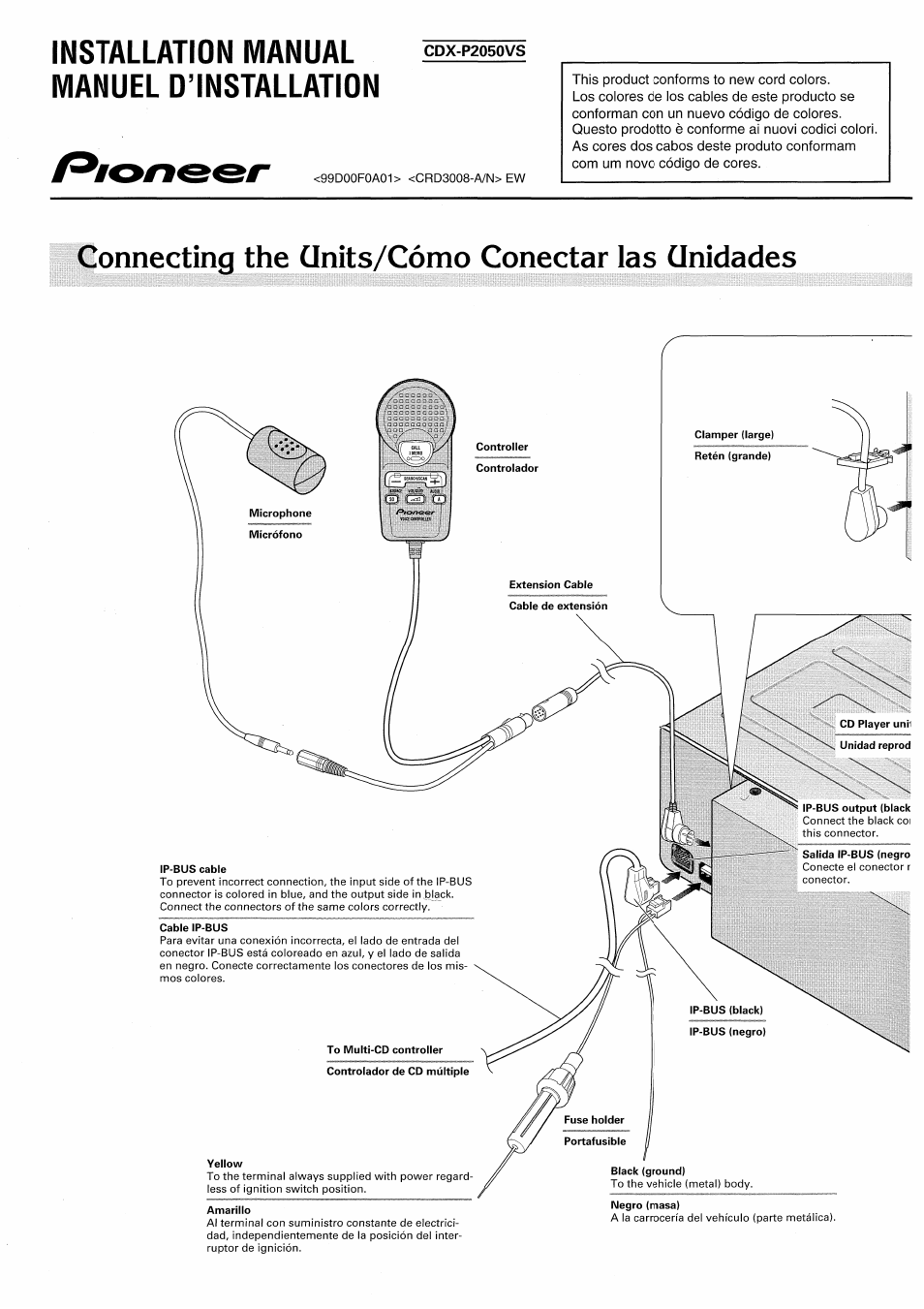 Pioneer CDX-P2050VS User Manual | 17 pages