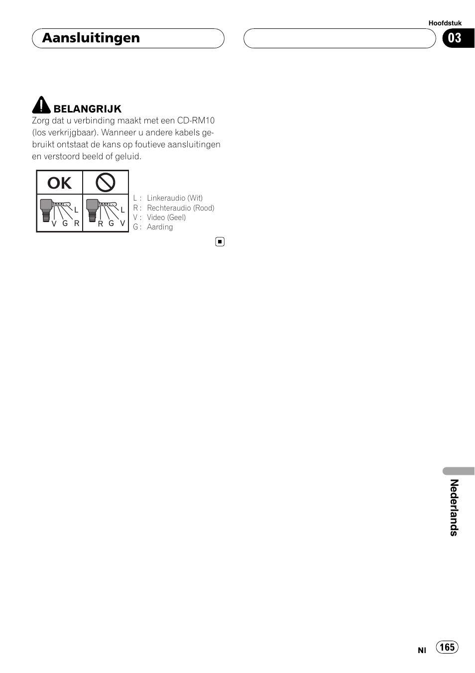 Aansluitingen | Pioneer AVIC F900BT User Manual | Page 165 / 177