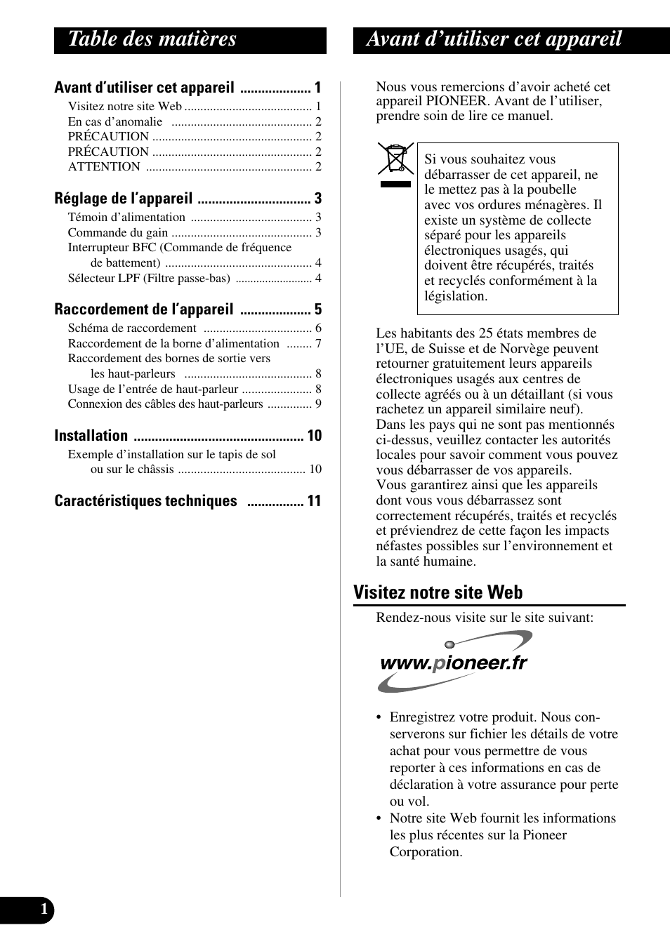 Pioneer GM-3300T User Manual | Page 38 / 85