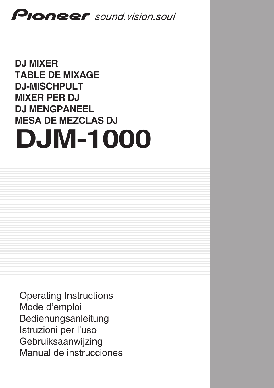 Pioneer DJM-1000 User Manual | 98 pages