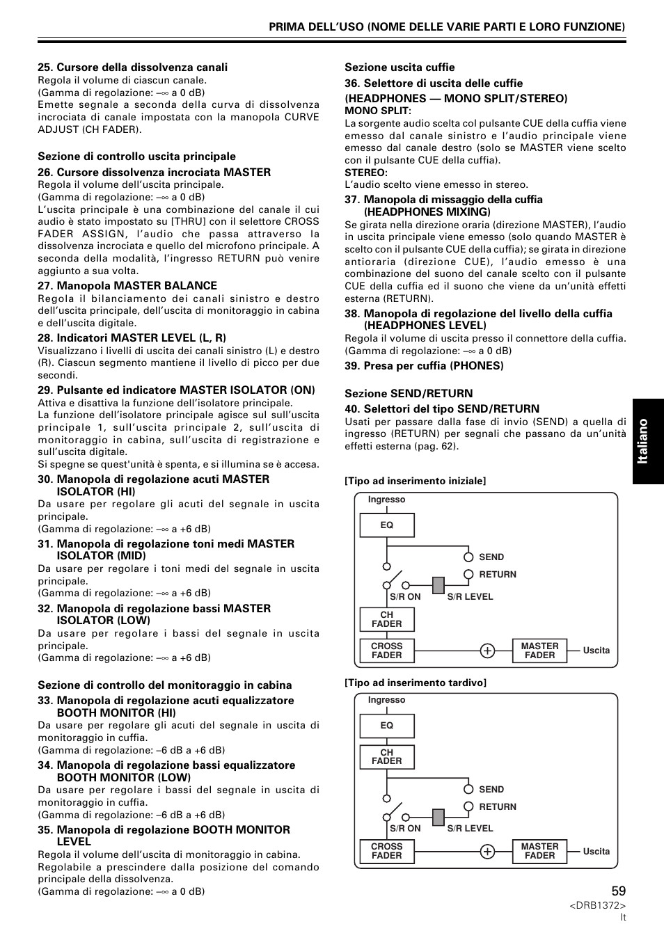 Italiano | Pioneer DJM-1000 User Manual | Page 59 / 98