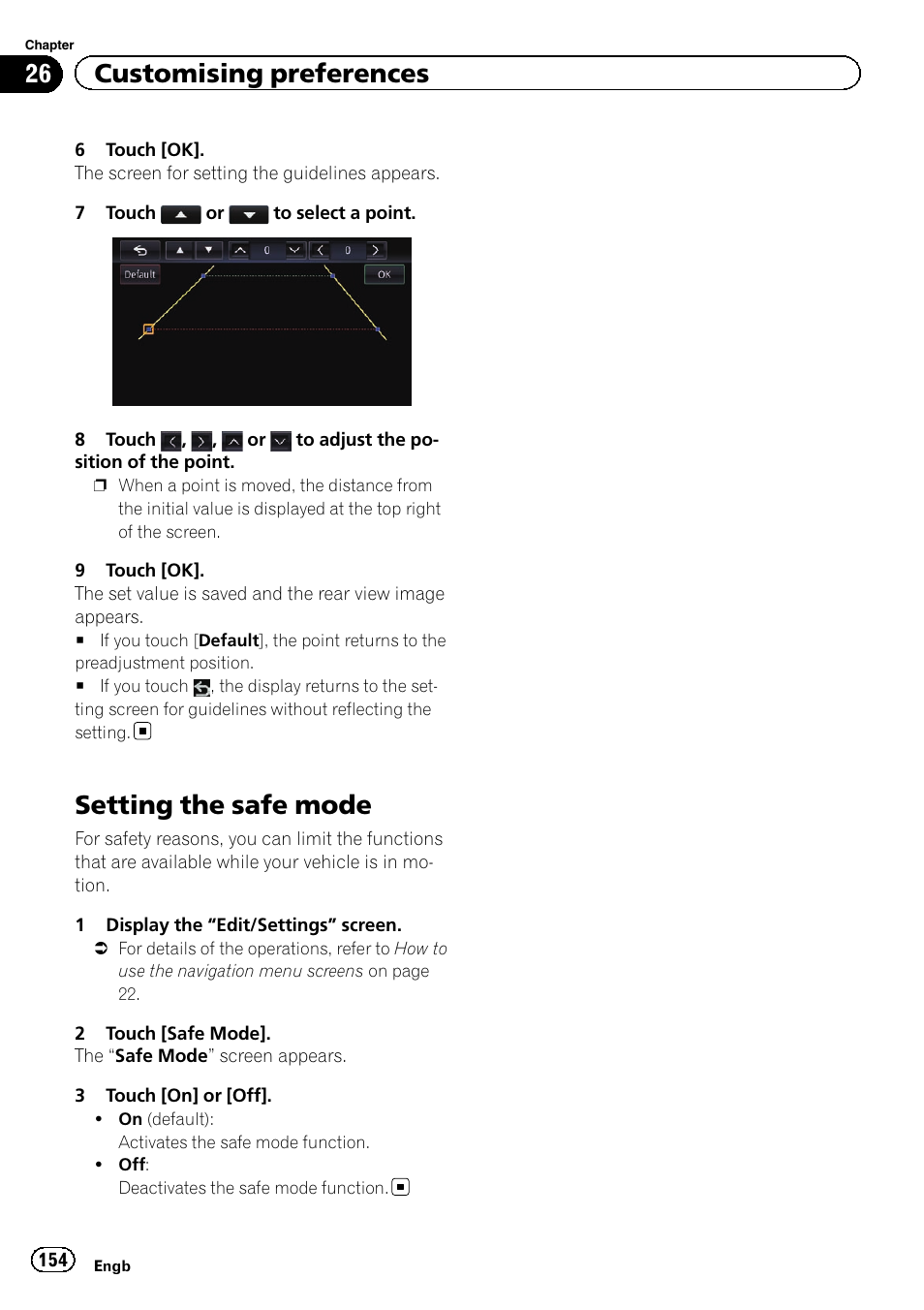 Setting the safe mode, 26 customising preferences | Pioneer AVIC-F950BT User Manual | Page 154 / 200