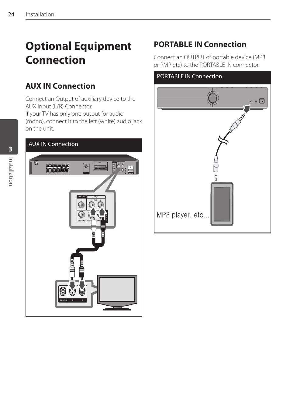 Optional equipment connection | Pioneer DCS-404K User Manual | Page 24 / 48
