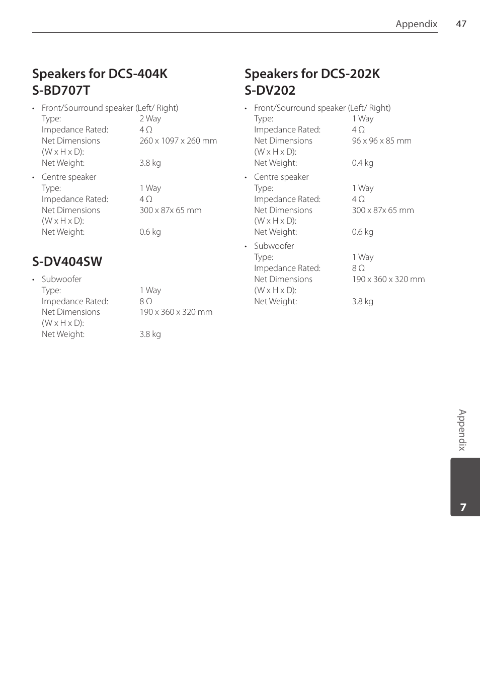 S-dv404sw | Pioneer DCS-404K User Manual | Page 47 / 48