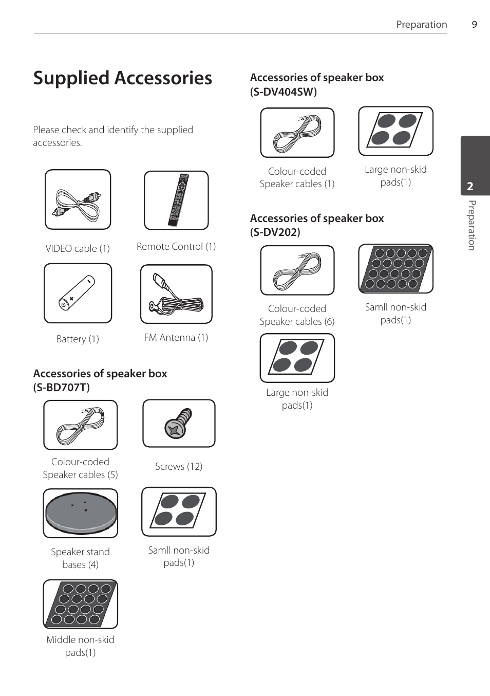 Supplied accessories | Pioneer DCS-404K User Manual | Page 9 / 48