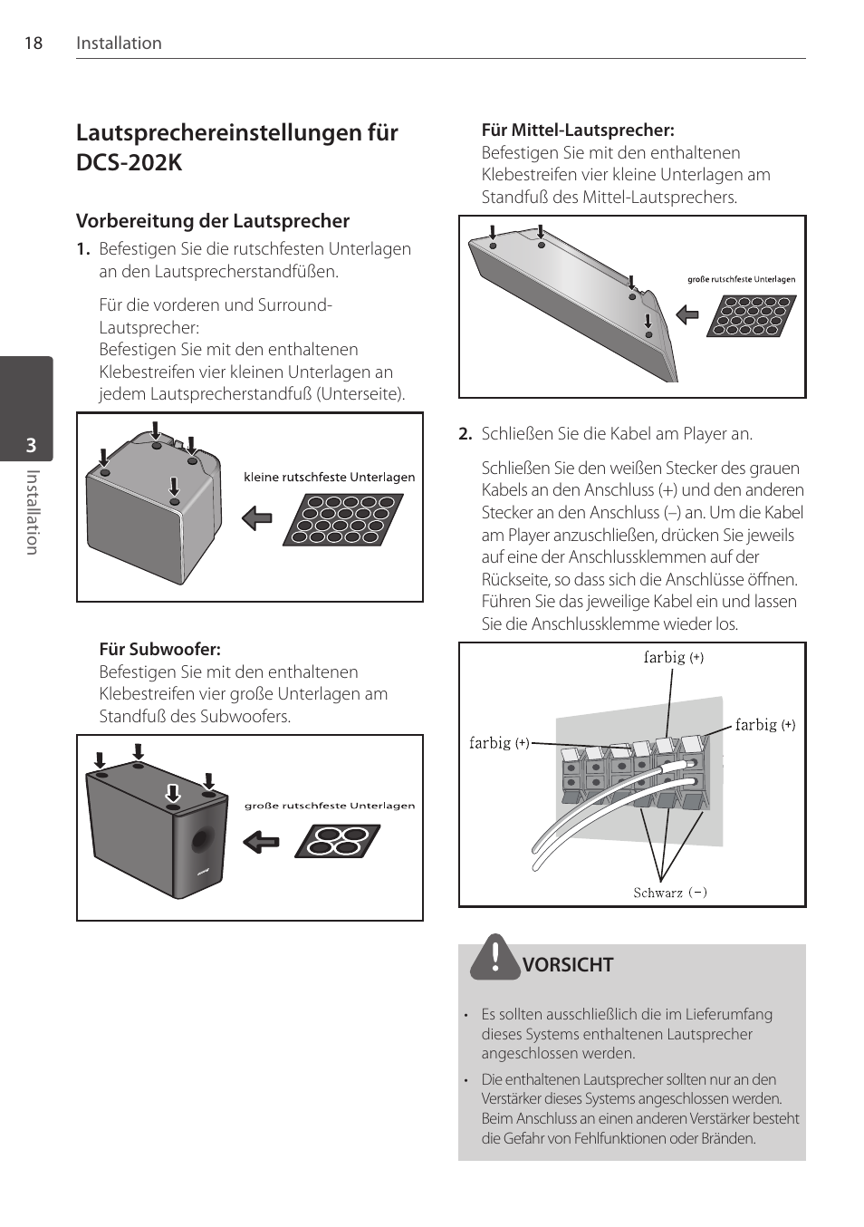 Lautsprechereinstellungen für dcs-202k | Pioneer DCS-404K User Manual | Page 110 / 278