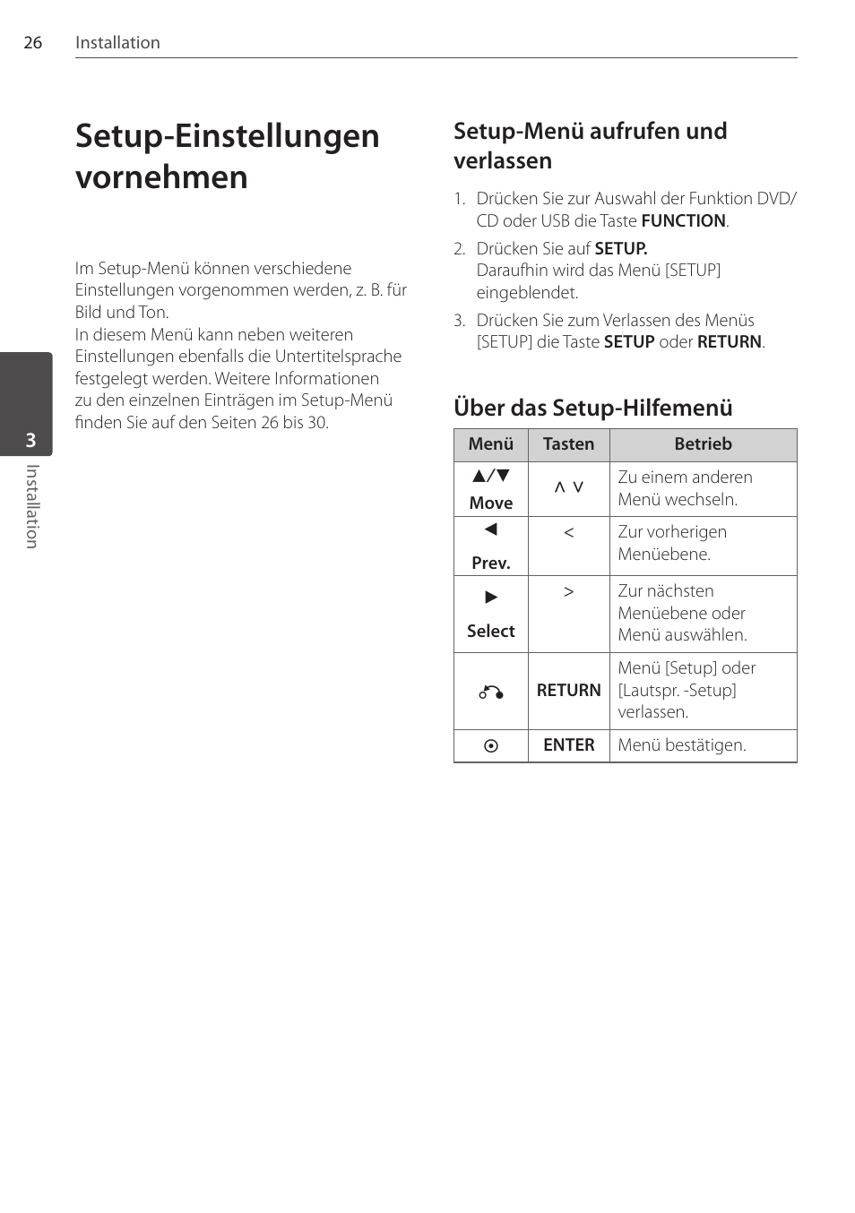 Setup-einstellungen vornehmen, Setup-menü aufrufen und verlassen, Über das setup-hilfemenü | Pioneer DCS-404K User Manual | Page 118 / 278