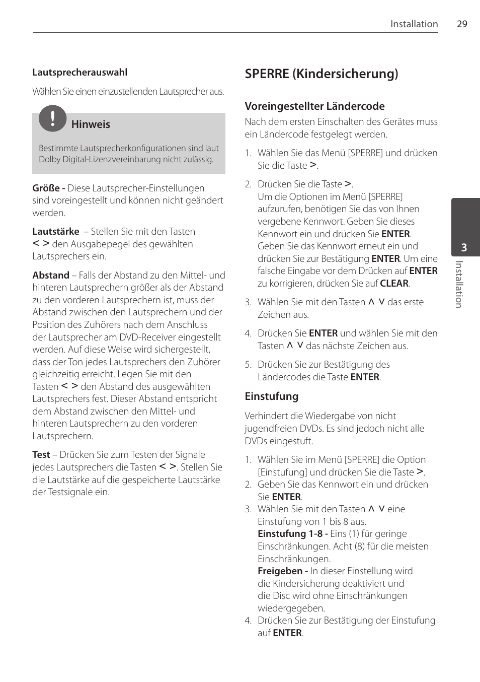Sperre (kindersicherung) | Pioneer DCS-404K User Manual | Page 121 / 278