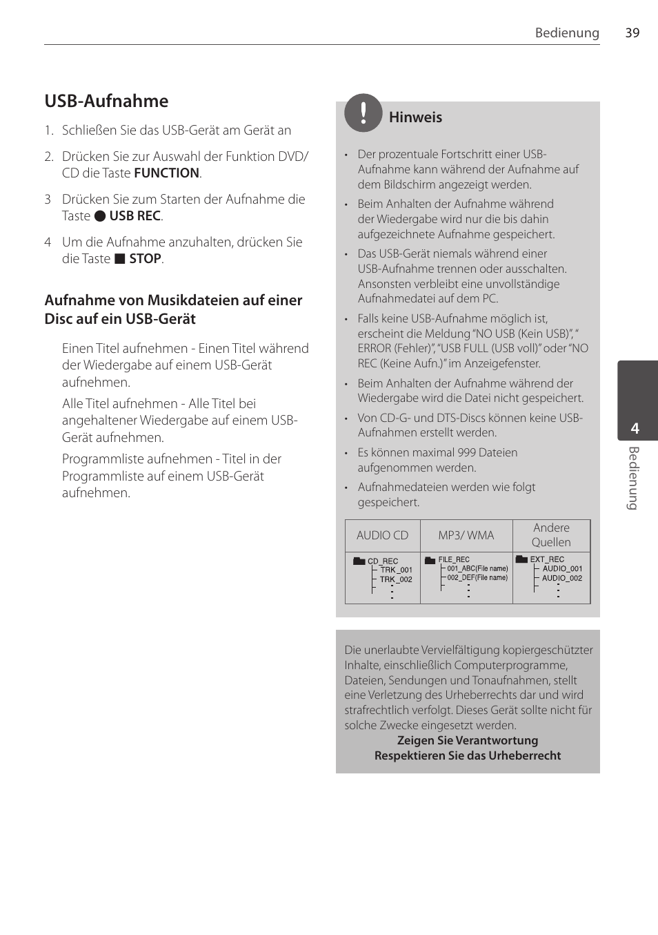 Usb-aufnahme | Pioneer DCS-404K User Manual | Page 131 / 278