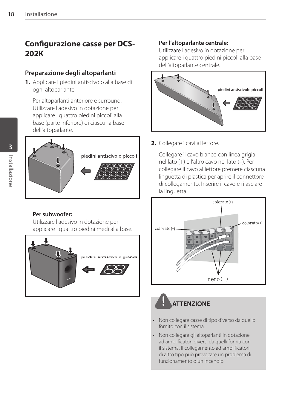 Configurazione casse per dcs- 202k | Pioneer DCS-404K User Manual | Page 156 / 278