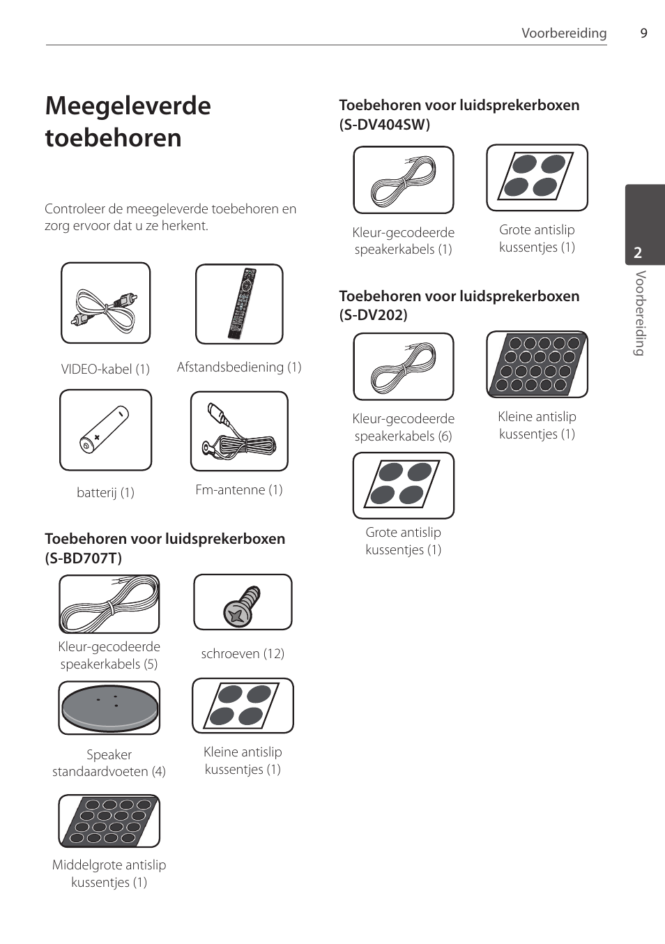 Meegeleverde toebehoren | Pioneer DCS-404K User Manual | Page 193 / 278