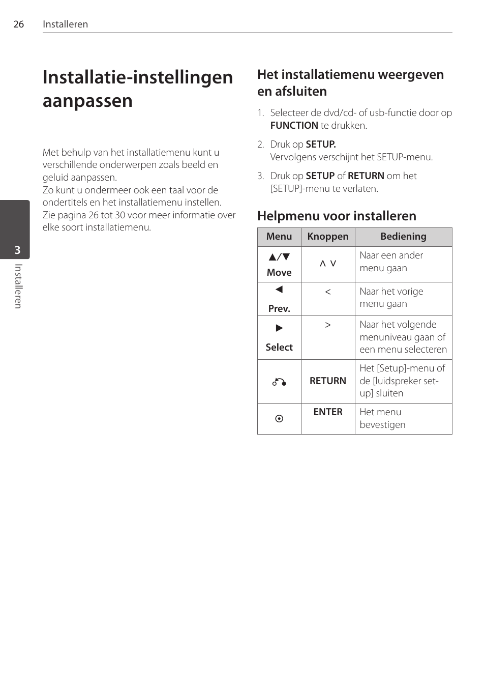 Installatie-instellingen aanpassen, Het installatiemenu weergeven en afsluiten, Helpmenu voor installeren | Pioneer DCS-404K User Manual | Page 210 / 278