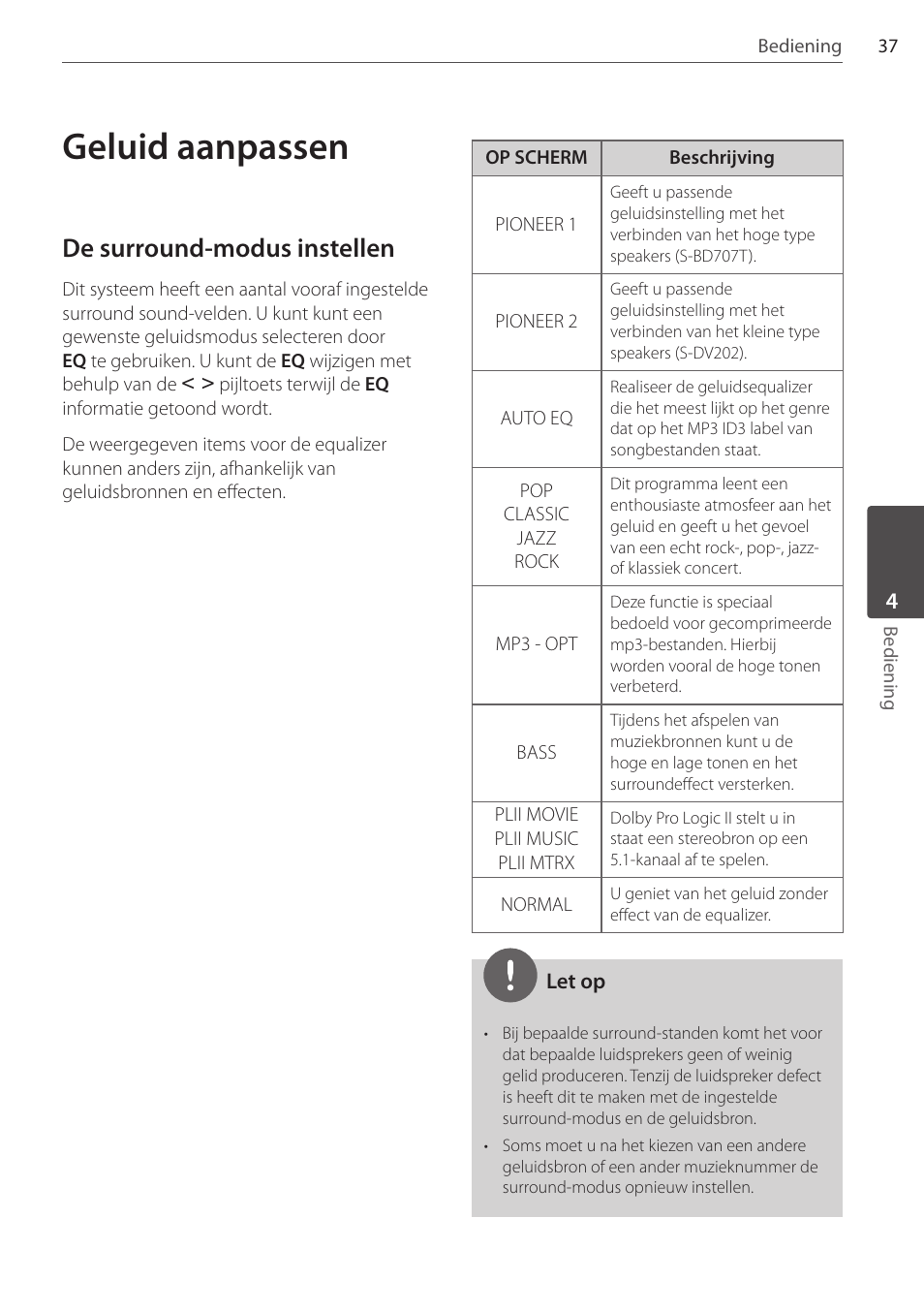 Geluid aanpassen, De surround-modus instellen | Pioneer DCS-404K User Manual | Page 221 / 278