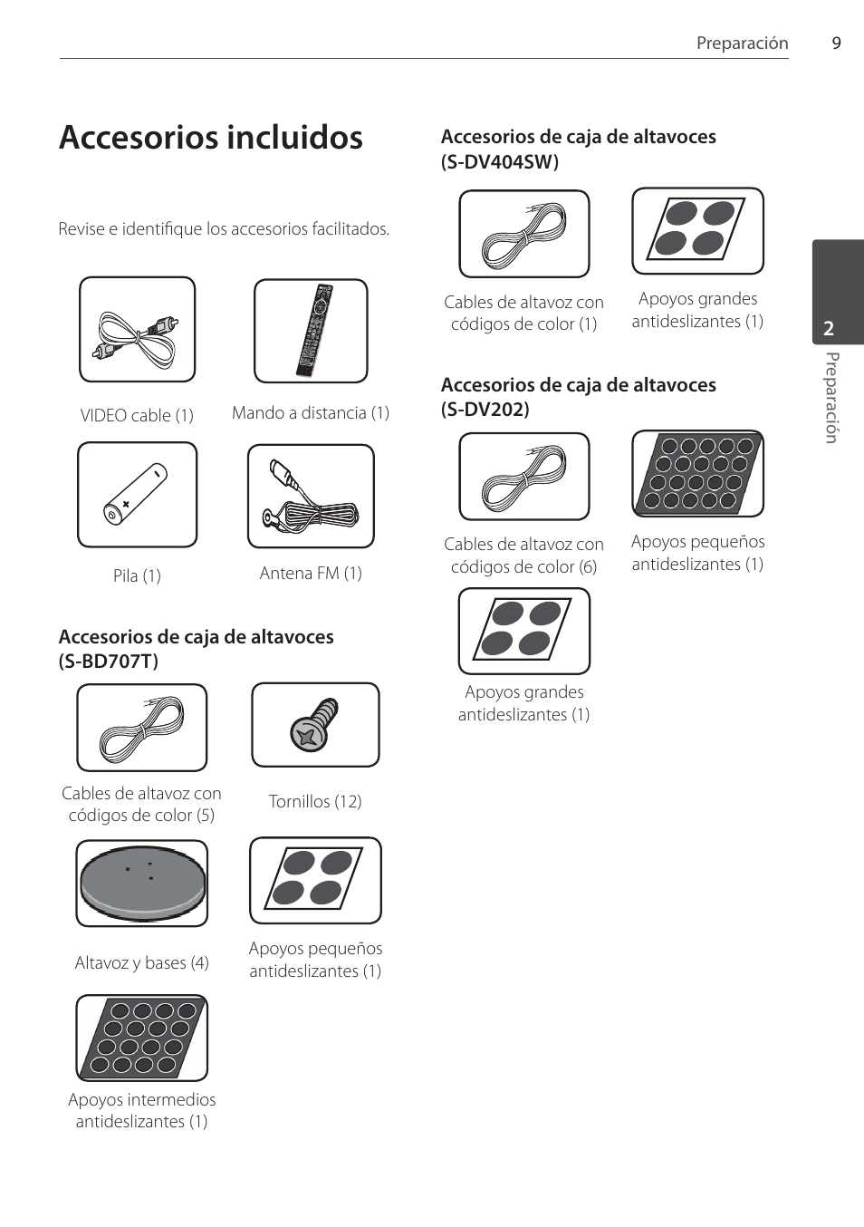Accesorios incluidos | Pioneer DCS-404K User Manual | Page 239 / 278