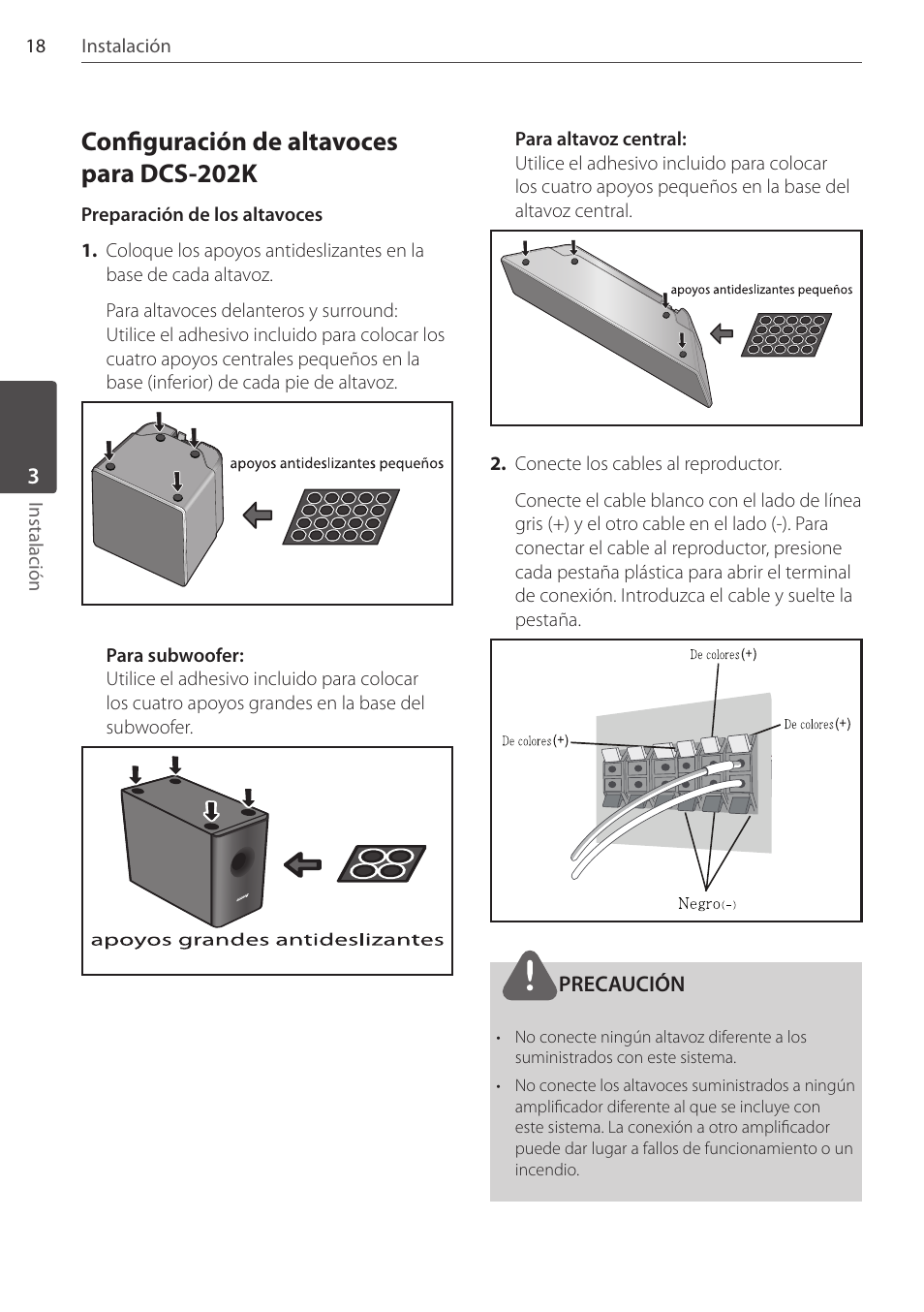 Configuración de altavoces para dcs-202k | Pioneer DCS-404K User Manual | Page 248 / 278