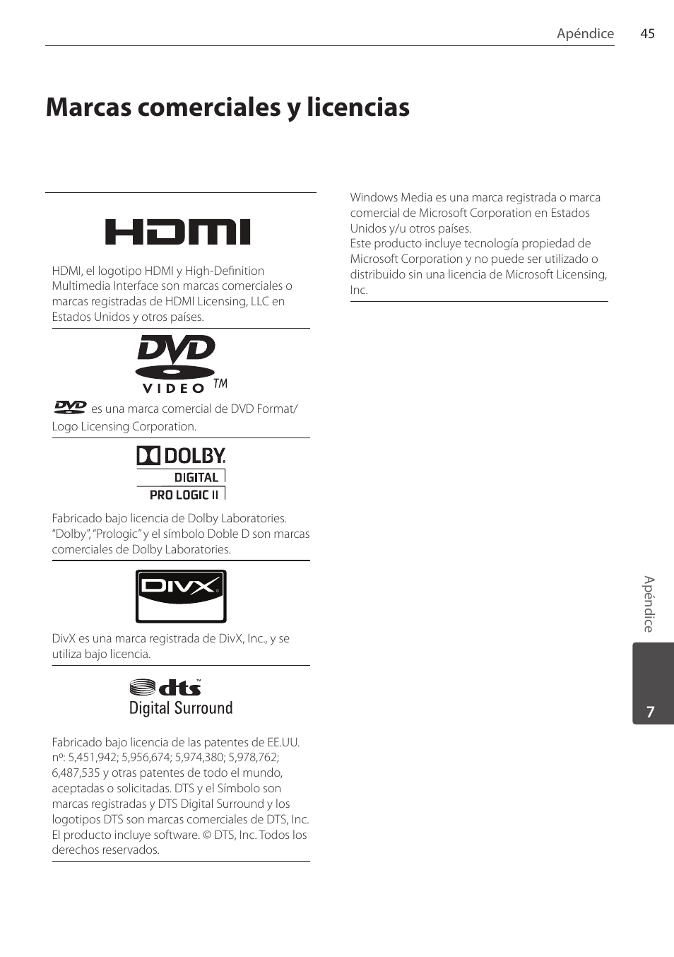 Marcas comerciales y licencias | Pioneer DCS-404K User Manual | Page 275 / 278