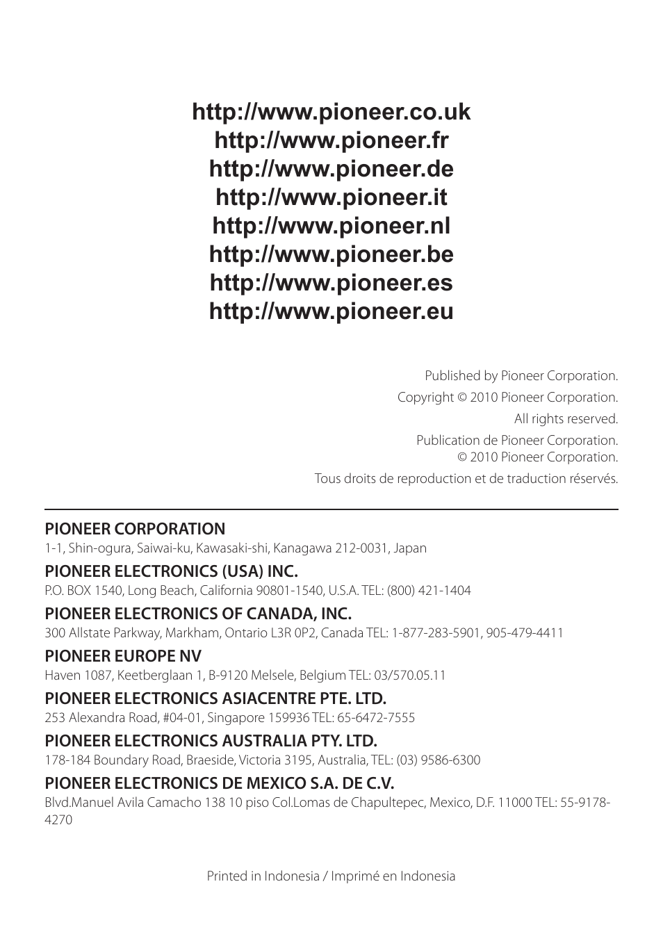 Pioneer DCS-404K User Manual | Page 278 / 278